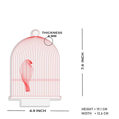 3D Illusion Bird cage Acrylic Night lamp for Home Decoration Light 16 Color